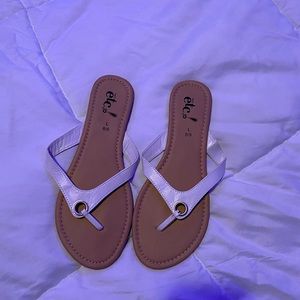 Tan and white Sandals size 8/9